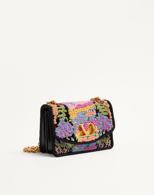 Valentino Garavani - Valentino Garavani Vain Embroidered Shoulder Bag - Multicolour - Woman - Shoulder Bags